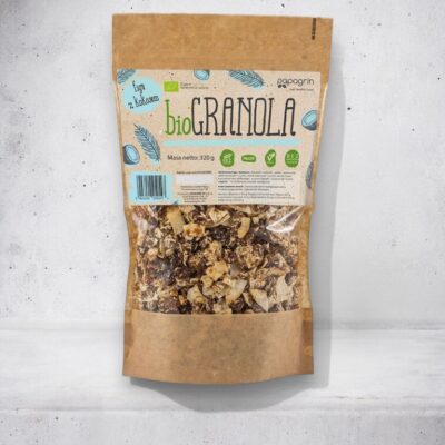 Granola figa z kokosem bez dodatków cukrów bezglutenowa